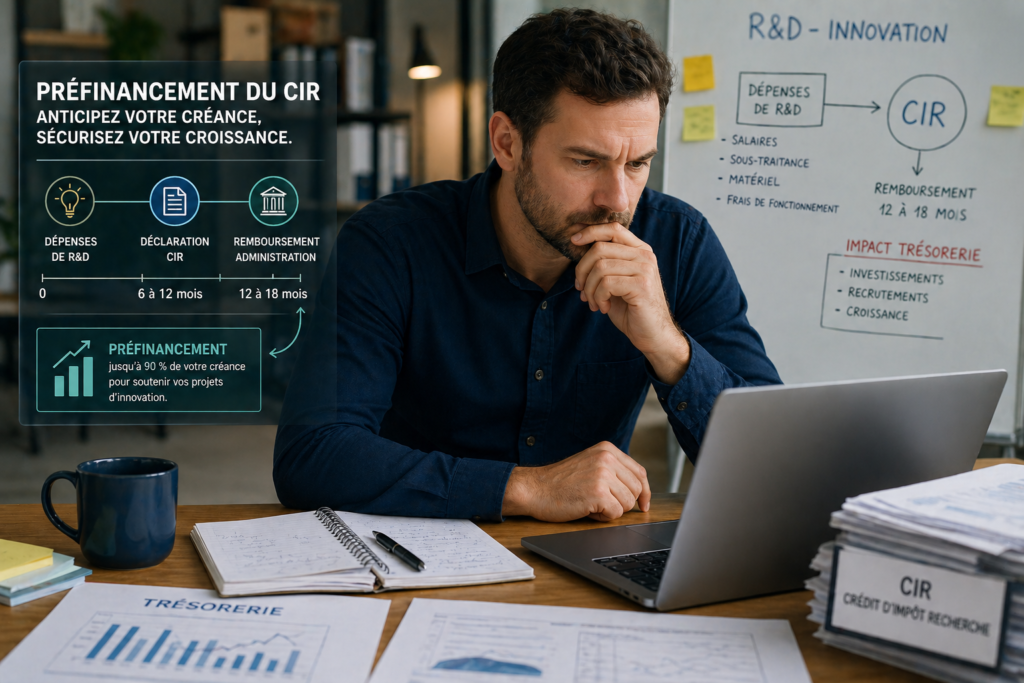 prefinancement CIR gestion tresorerie entreprise R&D analyse financement innovation